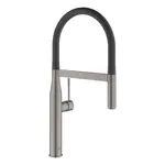 Grohe Essence - Dřezová baterie s flexibilním ramenem s přepínačem, kartáčovaný Hard Graphite 30294AL0