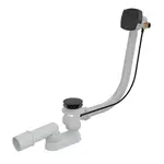 Alcadrain Odtokové soupravy - Vanová odtoková a přepadová souprava s napouštěním, délka 1000 mm, matná černá A564BLACK-100