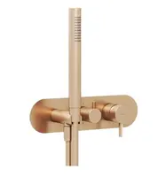 Ravak Espirit - Baterie pod omítku, pro 2 spotřebiče, s příslušenstvím, kartáčované růžové zlato X070361