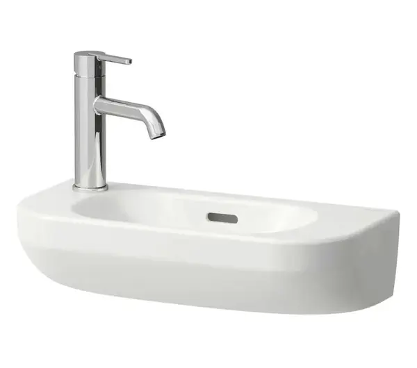 Laufen Lua - Umývátko 50x23 cm, s přepadem, otvor pro baterii vlevo, bílá H8150820001051