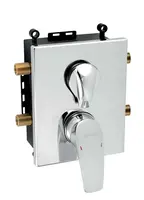 Novaservis Metalia 57 - Baterie pod omítku pro 2 spotřebiče s tělesem, chrom BOX57052R,0