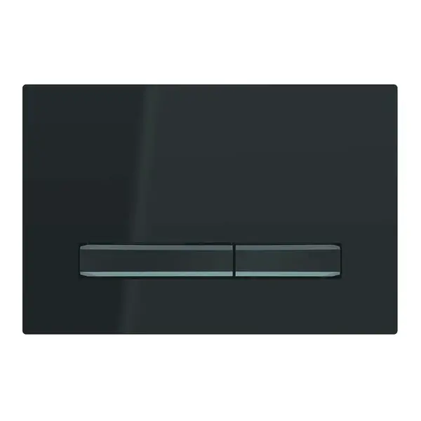Geberit Sigma50 - Ovládací tlačítko splachování, černá/černý chrom 115.671.DW.2