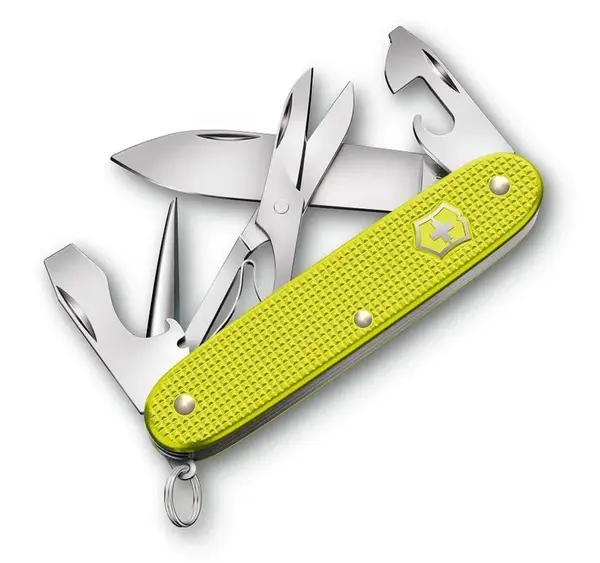 VICTORINOX - Střední kapesní nůž Pioneer X Alox Limited Edition, 9 funkcí, žlutá 0.8231.L23