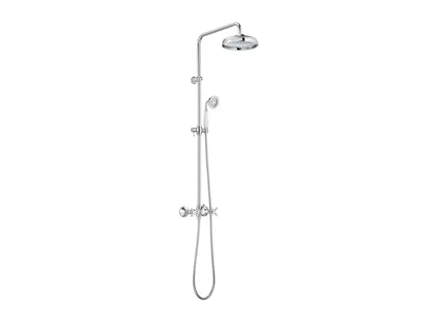 Roca Carmen - Sprchový set s baterií, průměr 22 cm, 1 proud, chrom A5A974BC00