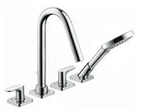 Axor Citterio M - Vanová baterie 4-otvorová na sokl, chrom 34454000