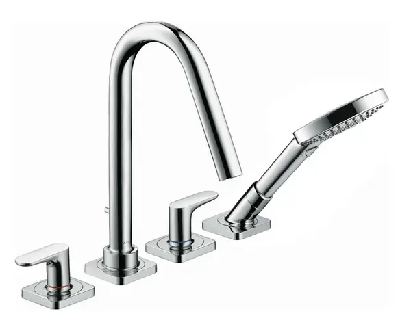 Axor Citterio M - Vanová baterie 4-otvorová na sokl, chrom 34454000