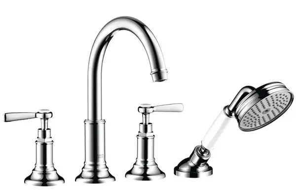 Axor Montreux - Čtyřotvorová vanová baterie na vanový sokl, kartáčovaný nikl 16554820