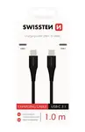 Datový kabel SWISSTEN USB-C / USB-C 1 m black
