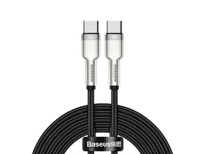Datový kabel Baseus Cafule Series Metal Type-C/Type-C 100W 2m, černá
