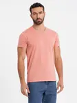 Ombre BASIC men's classic cotton tee-shirt with a v-neck - pink