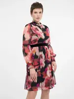 Červené vzorované dámské šaty ke kolenům ORSAY - Dámské