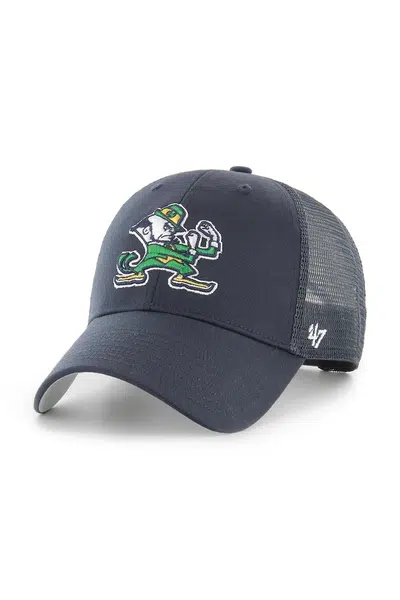 Bavlněná baseballová čepice 47 brand NCAA Notre Dame tmavomodrá barva, s aplikací, C-BRANS1100CTP-NY