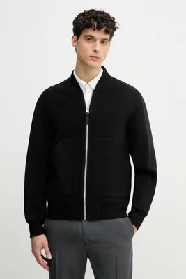 Vlněná bomber bunda MACKAGE černá barva, přechodná, EMILIO.W