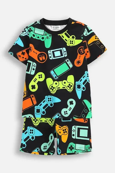 Dětské bavlněné pyžamo Coccodrillo šedá barva, PYJAMAS