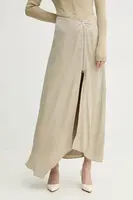Sukně Nanushka ZELLA béžová barva, maxi, áčková, NW25RSSK19372
