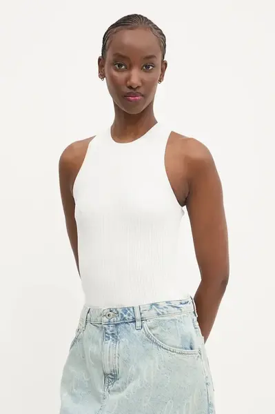 Top HUGO béžová barva, 50539890