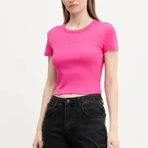 Bavlněné tričko HUGO Delanor_2