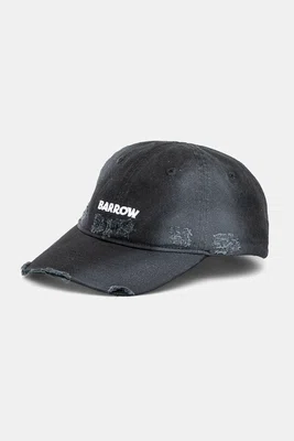 Bavlněná baseballová čepice Barrow černá barva, s aplikací, S5BWUABC099