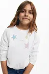 Dětské bavlněné tričko s dlouhým rukávem Desigual bílá barva, 25SGTK13
