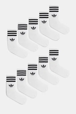 Ponožky adidas Originals 3-Stripes 6-pack bílá barva, JV7410