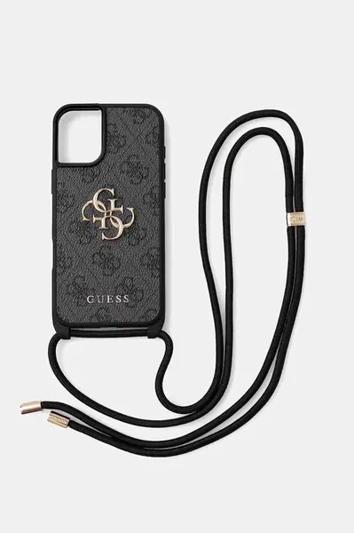 Obal na telefon Guess iPhone 16 Plus černá barva, GUHCP16MP4GMGCRK