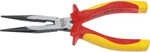 BGS technic Kleště na jemnou mechaniku elektrikářské VDE, rovné prodloužené 200 mm - BGS 7152