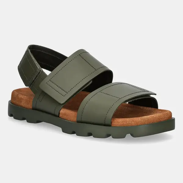 Kožené sandály Camper Brutus Sandal pánské, zelená barva, K100777-012