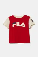 Dětské bavlněné tričko Fila LUBAN červená barva, s potiskem, FAK0394