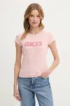 Tričko Guess růžová barva, W5GI42 J1314