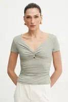 Tričko Guess CHARLOTTE zelená barva, W5GP15 KACM2