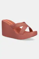 Pantofle Ipanema HIGH FASHION dámské, oranžová barva, na klínku, 83646-BD678
