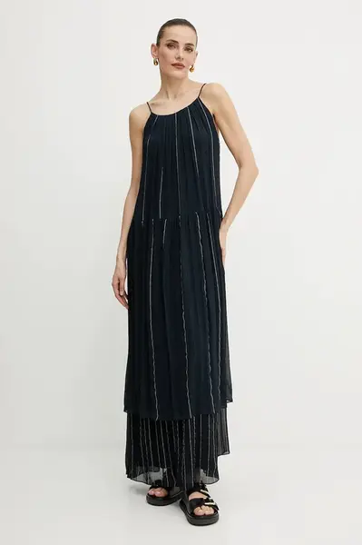 Šaty s příměsí hedvábí BOSS