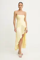 Šaty Bardot žlutá barva, maxi, 59266DB