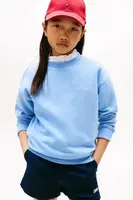 Dětská mikina Tommy Hilfiger modrá barva, hladká, KS0KS00640