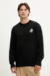 Bavlněná mikina PS Paul Smith pánská, černá barva, s potiskem, M2R-668U-TP5251
