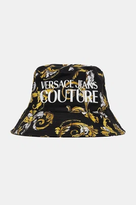 Bavlněný klobouk Versace Jeans Couture dámská, černá barva, 78HAZK06 ZG364
