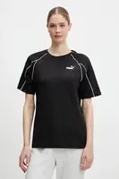 Bavlněné tričko Puma dámské, černá barva, 685041