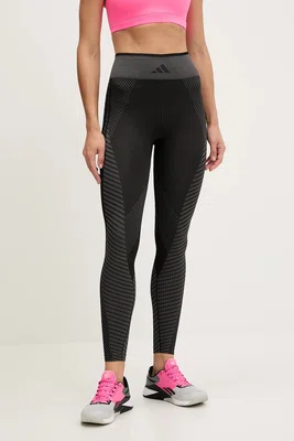 Tréninkové legíny adidas Performance WORKOUT ESSENTIALS dámské, černá barva, JE8021