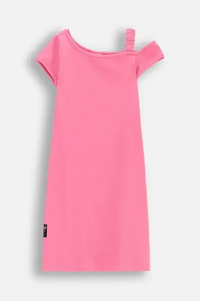 Dívčí šaty Coccodrillo růžová barva, mini, INSIDE OCEAN GIRL JUNIOR