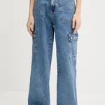 Džíny Tommy Jeans dámské, modrá barva, DW0DW20479