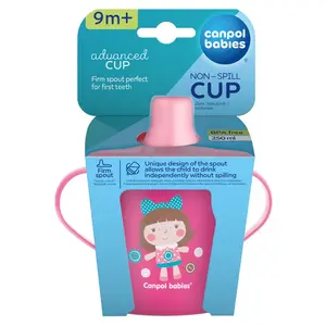 CANPOL BABIES Nevylévací hrníček TOYS 250 ml růžový
