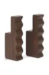 Nástěnný věšák ferm LIVING Unda 2-pack hnědá barva