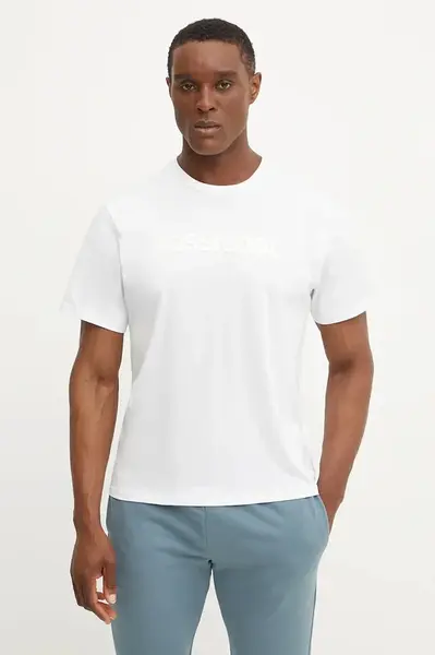 Bavlněné tričko Rossignol Prarion bílá barva, s aplikací, RLNMY22