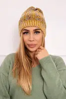 Kesi Fleecová čepice Melisa K241 oranžová+šedá