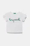 Dětské bavlněné tričko United Colors of Benetton bílá barva, 38V4G10JI