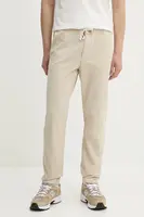 Bavlněné kalhoty Timberland pánské, béžová barva, přiléhavé, TB0A2F6BEOH1