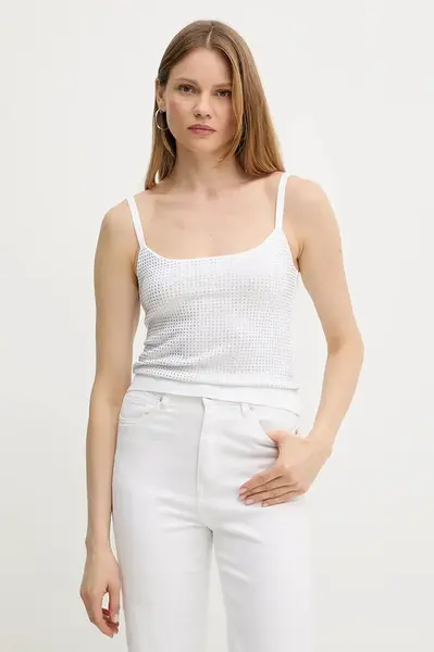 Top Guess KHLOE bílá barva, W5GR47 Z3MN2