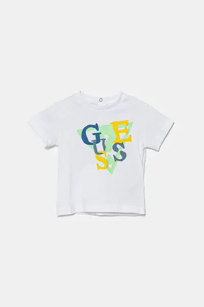 Dětské bavlněné tričko Guess bílá barva, I5GI01 K8HM4