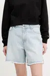 Džínové šortky Karl Kani dámské, modrá barva, high waist, 6110098