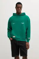Bavlněná mikina Pepe Jeans COLVILLE HOODIE pánská, zelená barva, s kapucí, s potiskem, PM582846